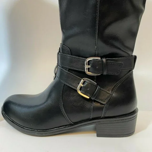 Arizona Women's Denver Block Heel Riding Boots Black/Brown sz 6/6.5/7/7.5/8/11 - Picture 3 of 7